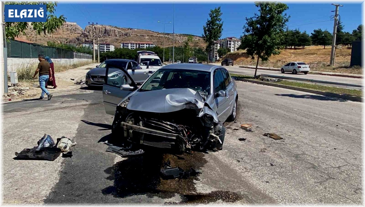 Elazığ'da otomobil aydınlatma direğine çarptı: 1 yaralı