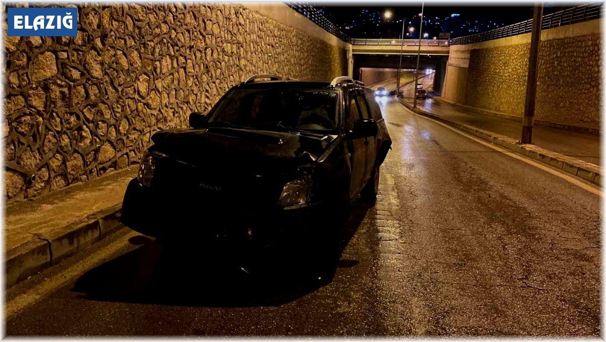 Elazığ'da otomobil duvara çarptı: 2 yaralı