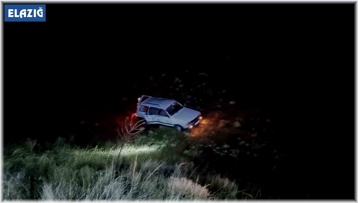 Elazığ'da otomobil şarampole uçtu: 2 yaralı