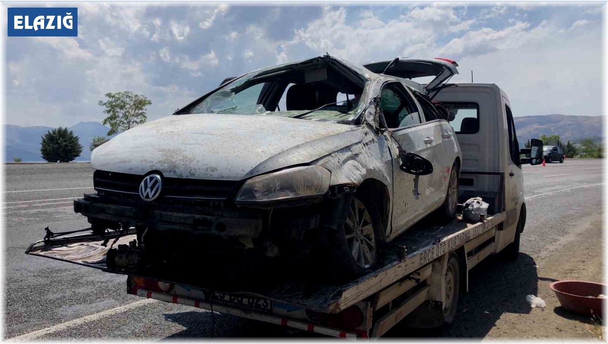 Elazığ'da otomobil takla attı: 1 yaralı