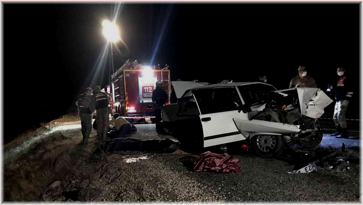 Elazığ'da otomobil tırın dorsesine çarptı: 2 ölü, 2 yaralı