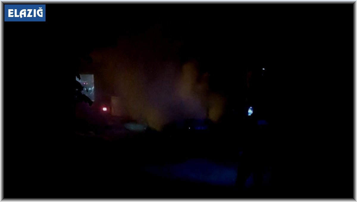 Elazığ'da park halindeki araç alev aldı