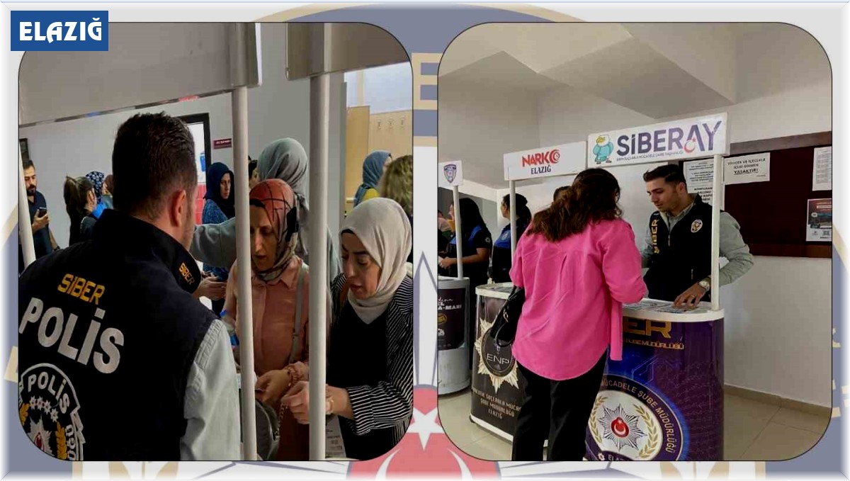 Elazığ'da polis ekipleri üniversite öğrencilerine SİBERAY Projesini anlattı
