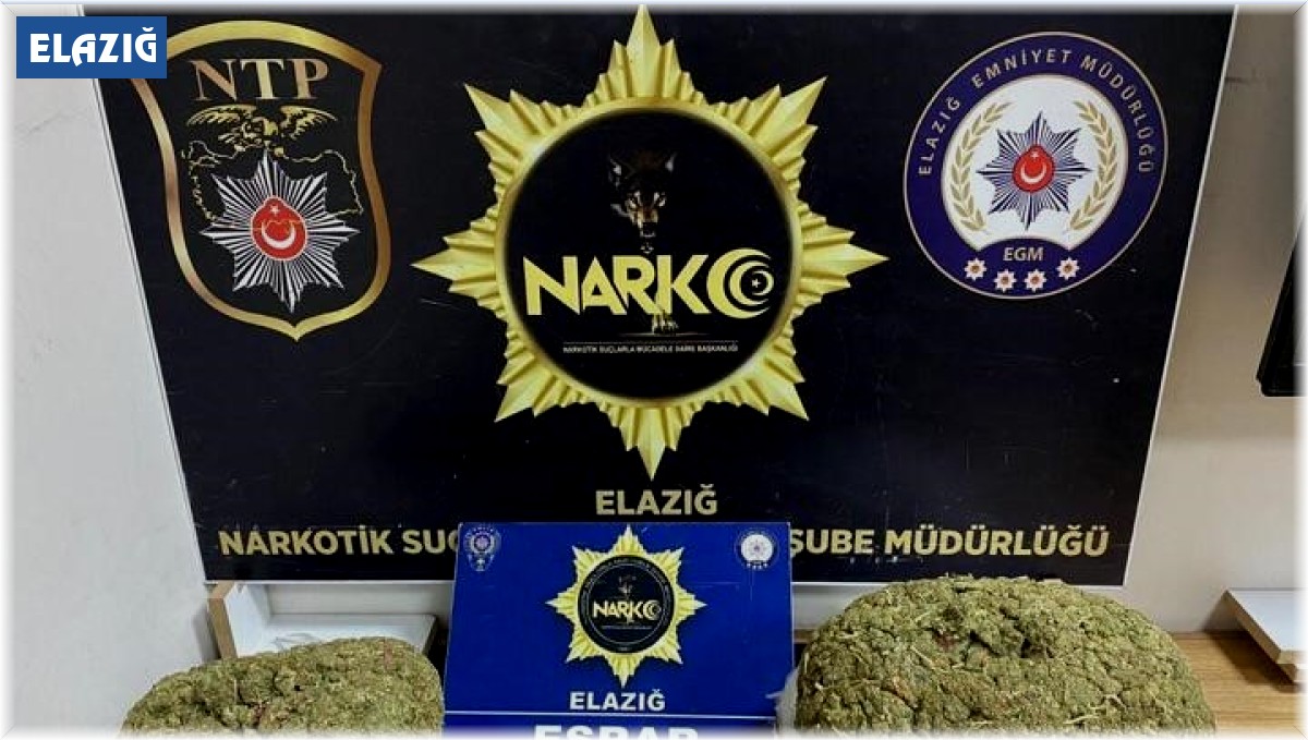 Elazığ'da polis uyuşturucuya geçit vermiyor: 5 kilo esrar ele geçirildi, bir şüpheli tutuklandı