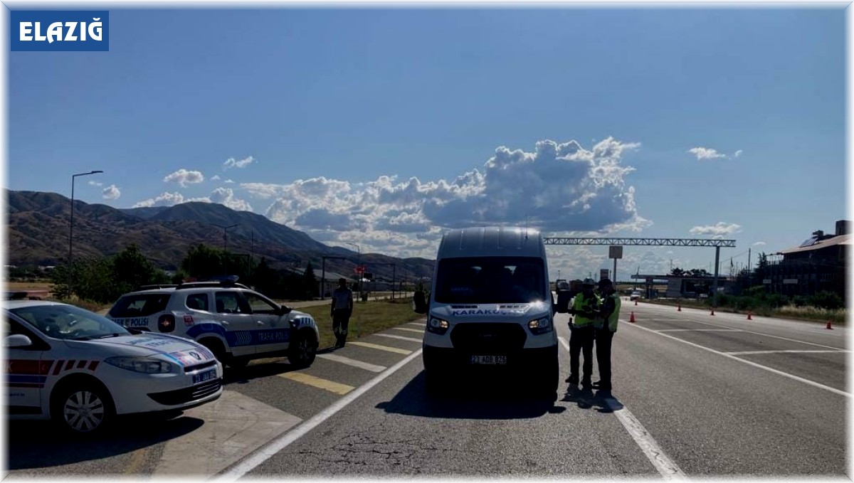 Elazığ'da polis ve jandarma ekiplerinden bayram denetimi