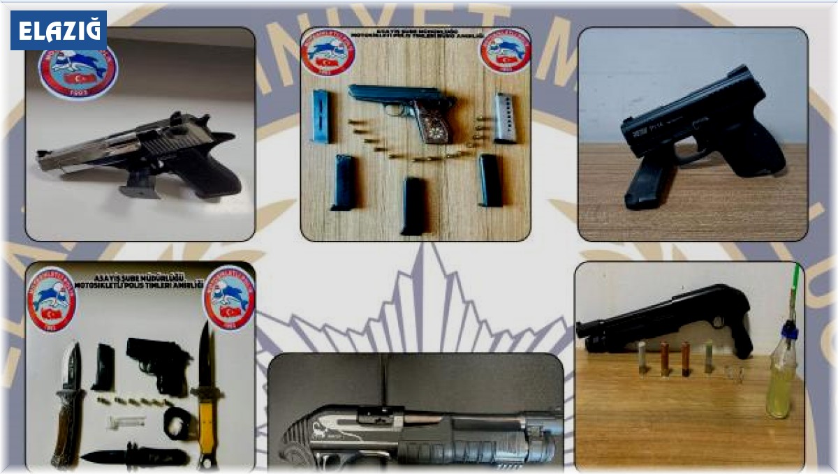 Elazığ'da ruhsatsız silah taşıyan 13 kişi yakalandı