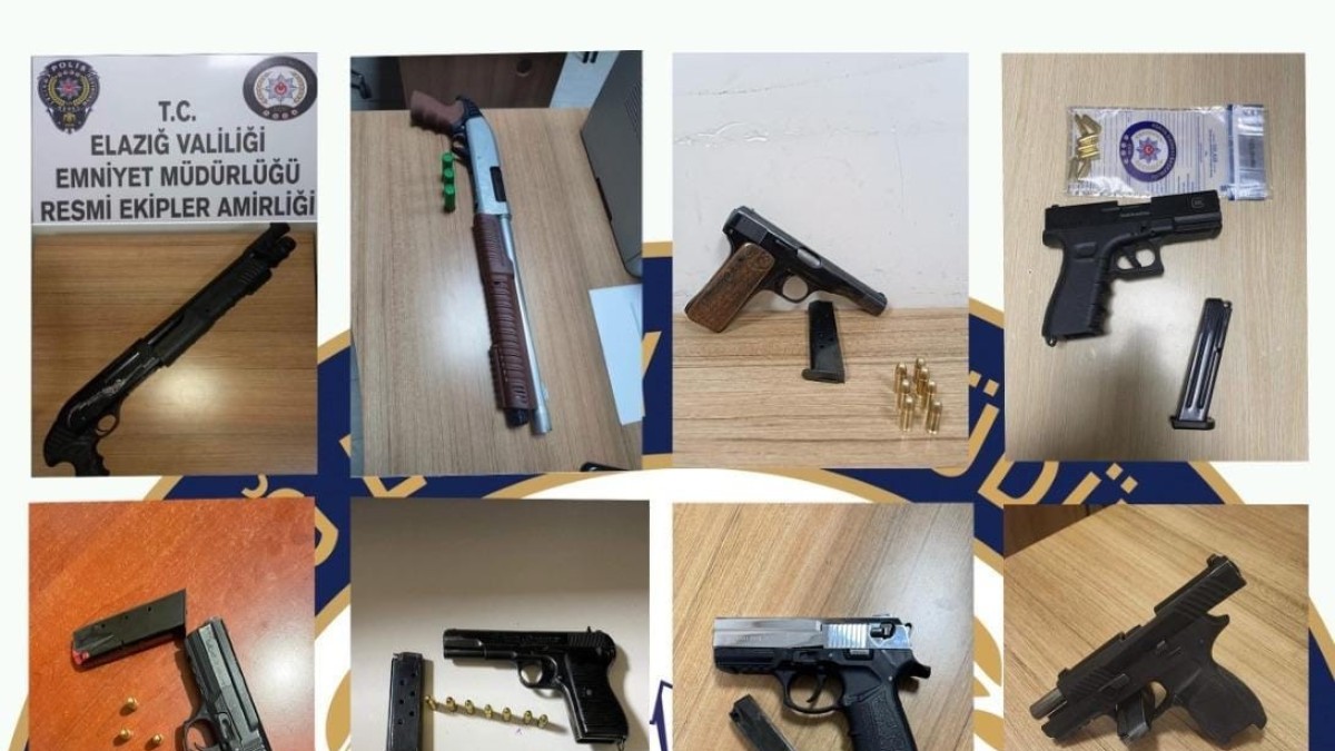 Elazığ'da ruhsatsız silah taşıyan 22 kişi yakalandı