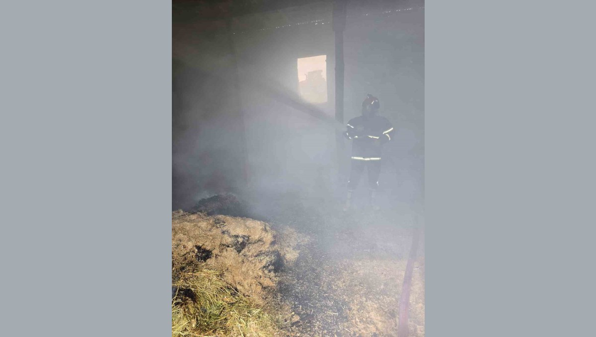 Elazığ'da samanlık yangını