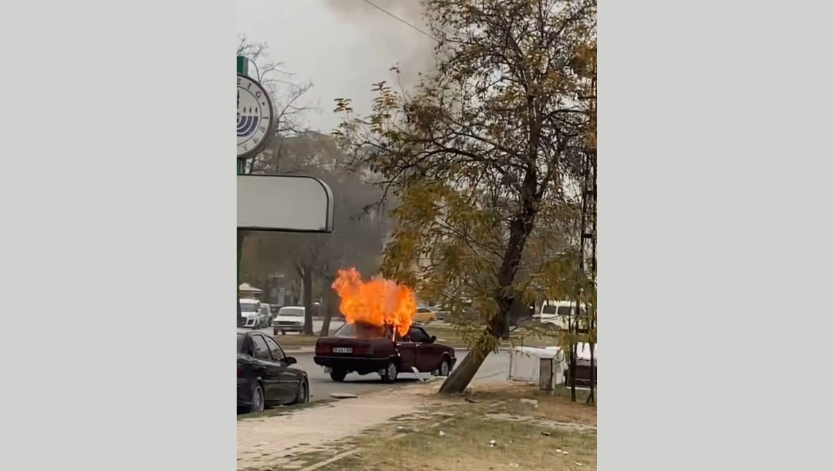 Elazığ'da seyir halindeyken yanan otomobil kullanılamaz hale geldi