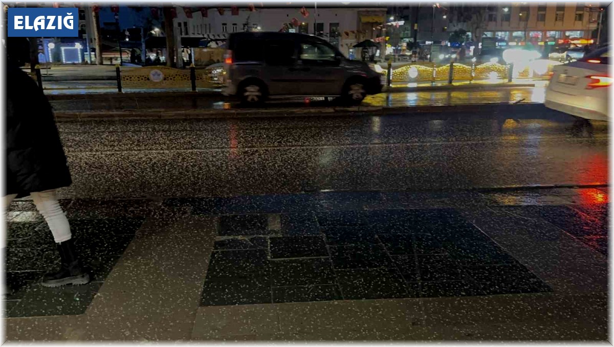 Elazığ'da şiddetli dolu yağışı