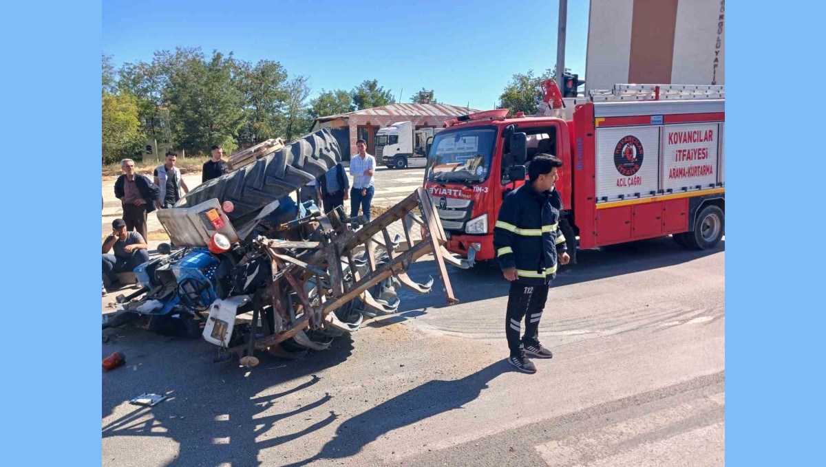 Elazığ'da traktör devrildi: 2 yaralı