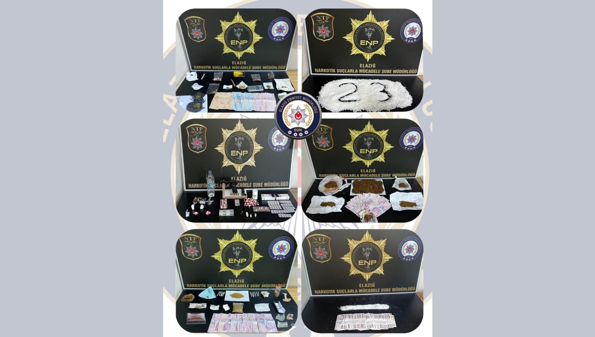 Elazığ'da uyuşturucu operasyonu: 17 tutuklama