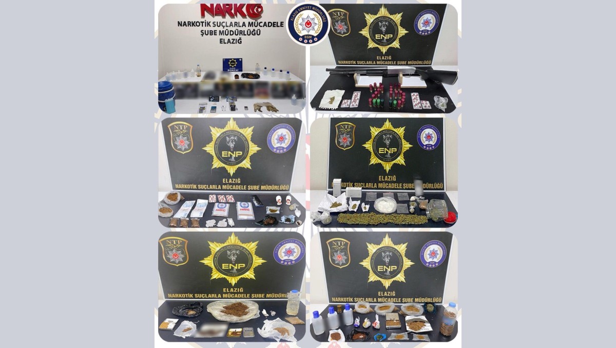 Elazığ'da uyuşturucu operasyonu: 19 tutuklama