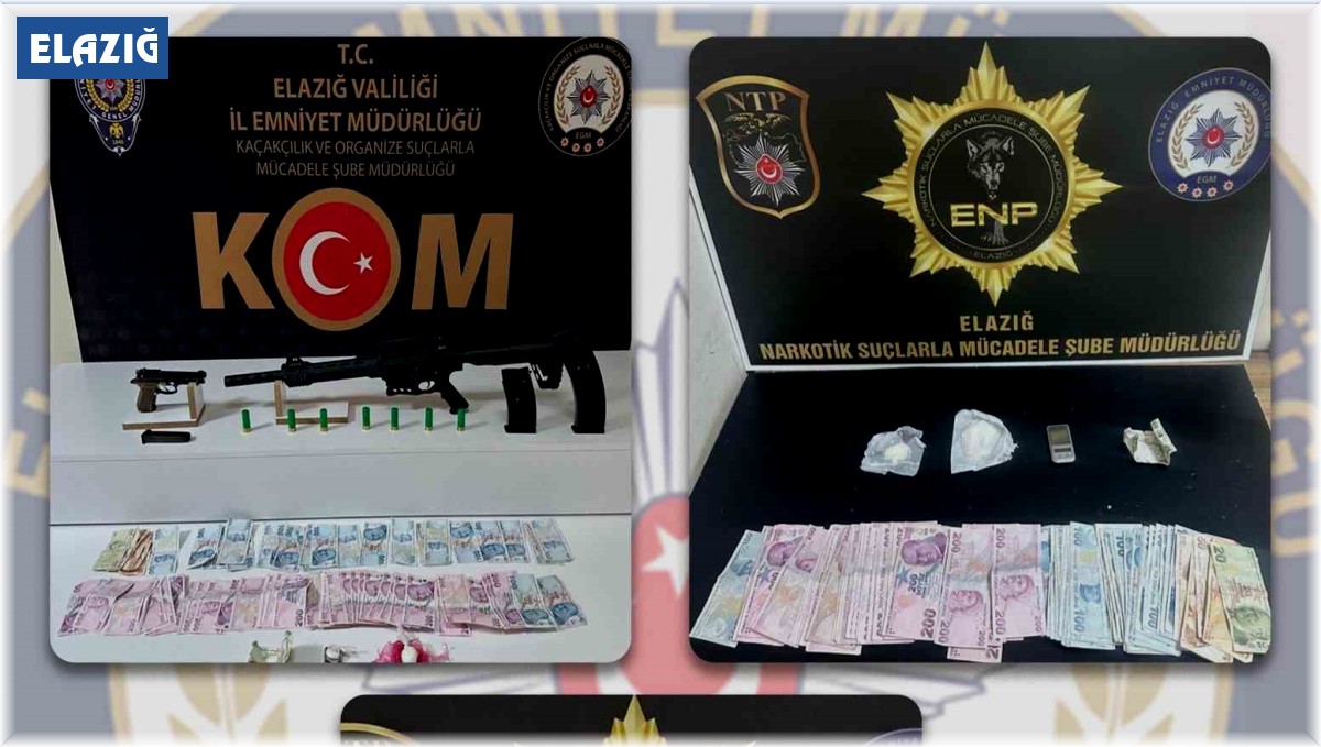 Elazığ'da uyuşturucu tacirlerine operasyon: 5 gözaltı