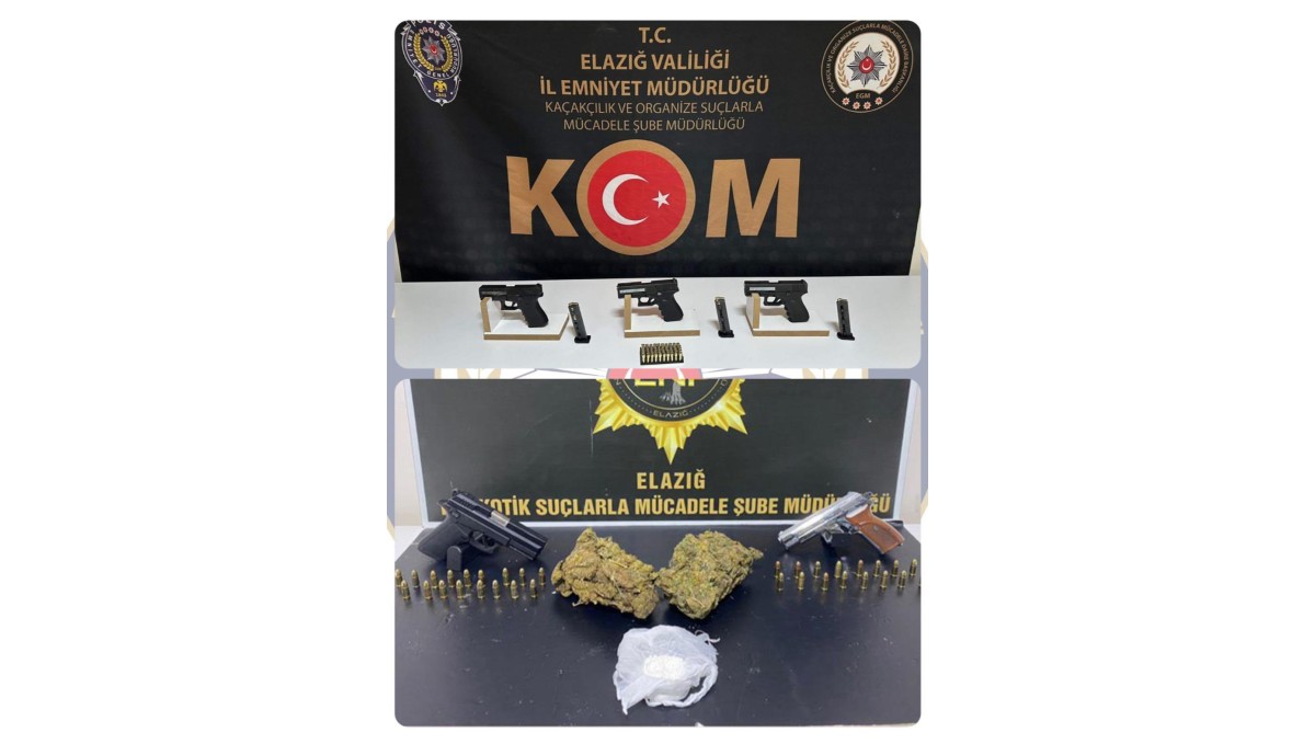 Elazığ'da uyuşturucu ve silah operasyonu: 1 tutuklama