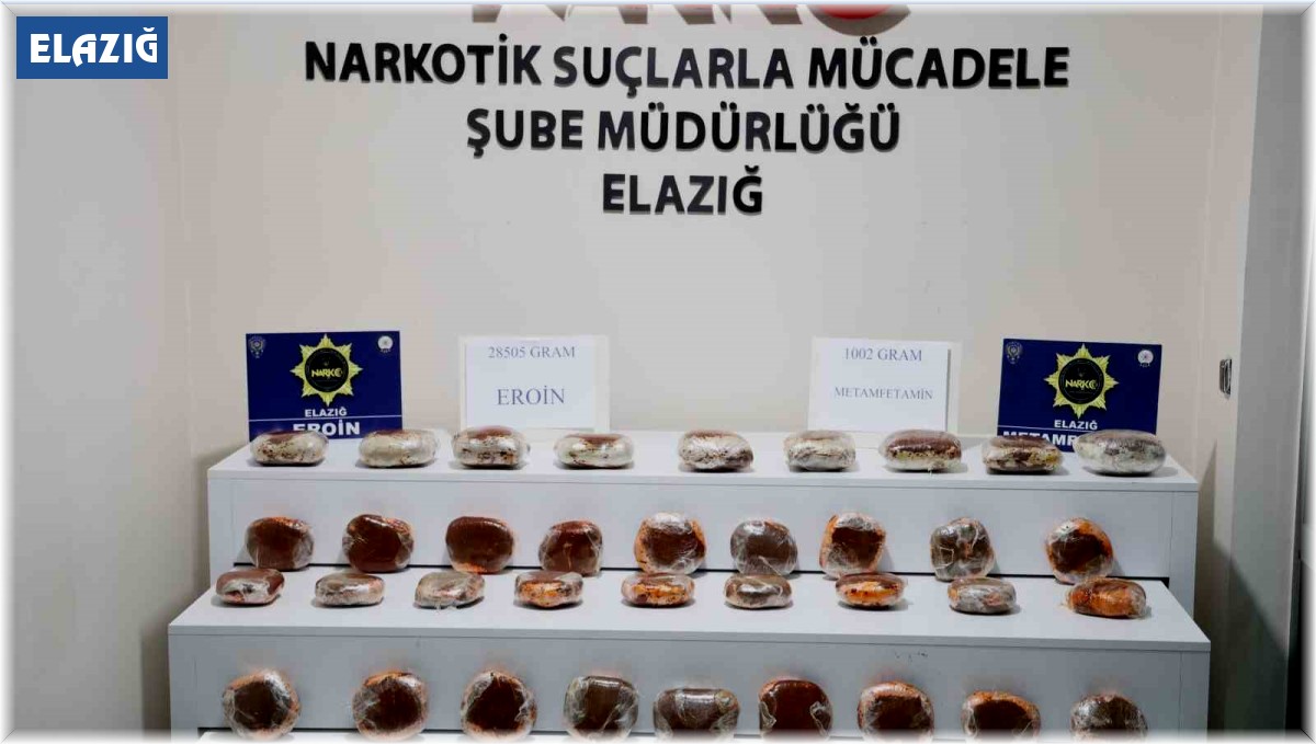 Elazığ'da uyuşturucuya büyük darbe: 29 kilo uyuşturucu ele geçirildi