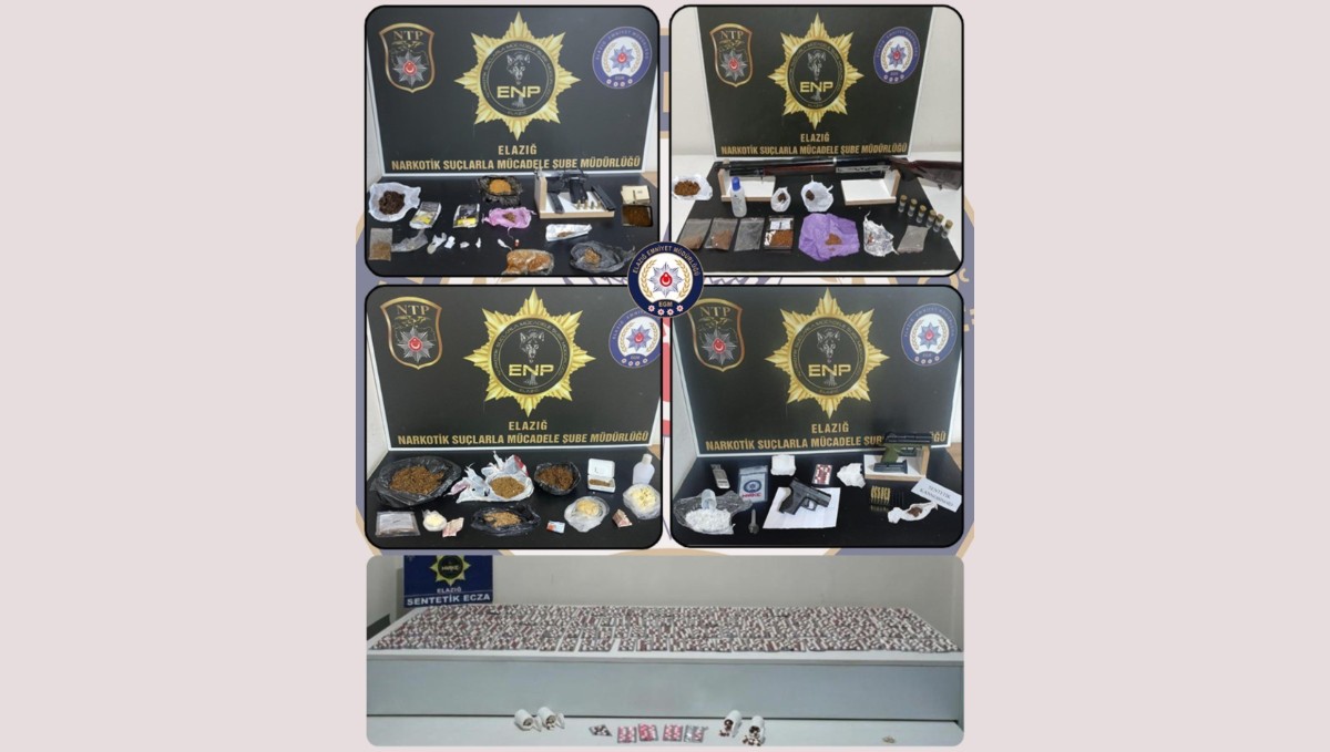 Elazığ'da uyuşturucuya geçit yok: 16 tutuklama