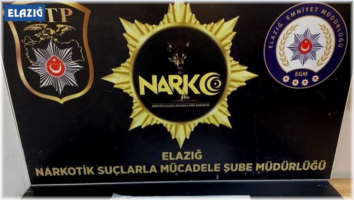 Elazığ'da uyuşturucuyla yakalanan şahıs tutuklandı
