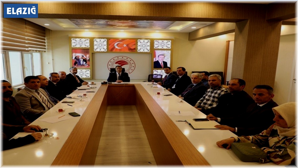 Elazığ'da veri girişleri değerlendirme toplantısı düzenlendi