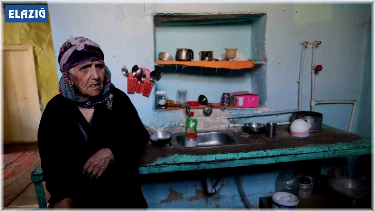 Elazığ'da yaşlı kadının yaşam mücadelesi