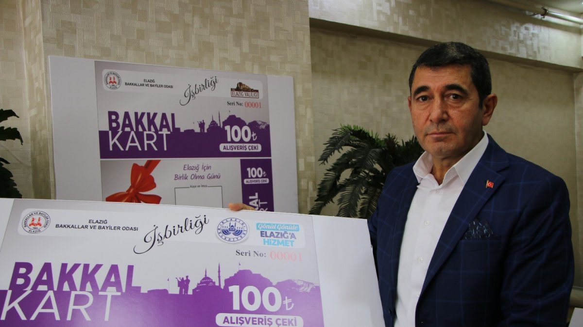 Elazığ'da yerel esnafa "Bakkal Kart" desteği