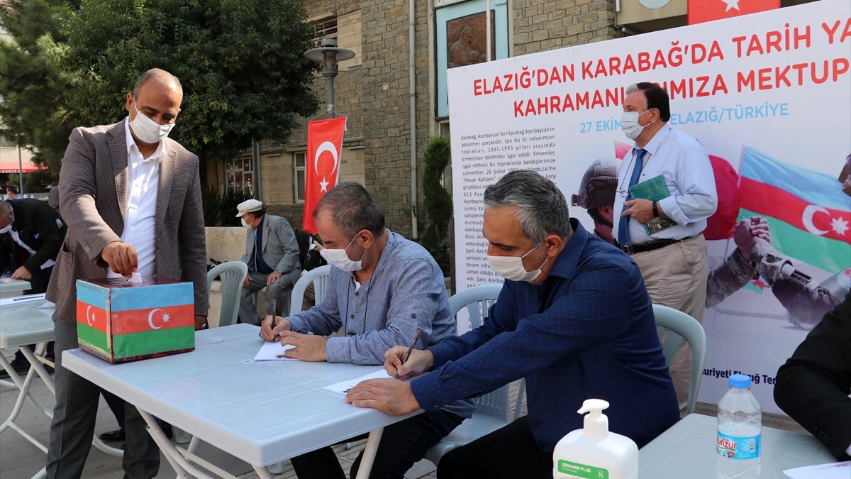 Elazığ'dan Azerbaycan için mücadele eden askerlere moral mektubu