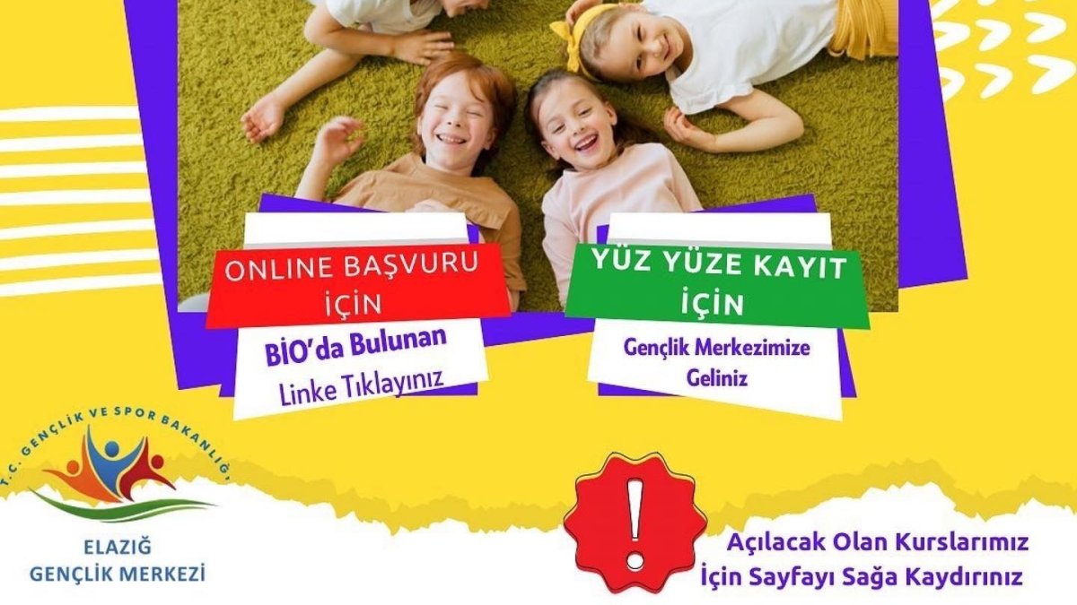 Elazığ Gençlik Merkezi'nde ücretsiz gelişim kursları başlıyor