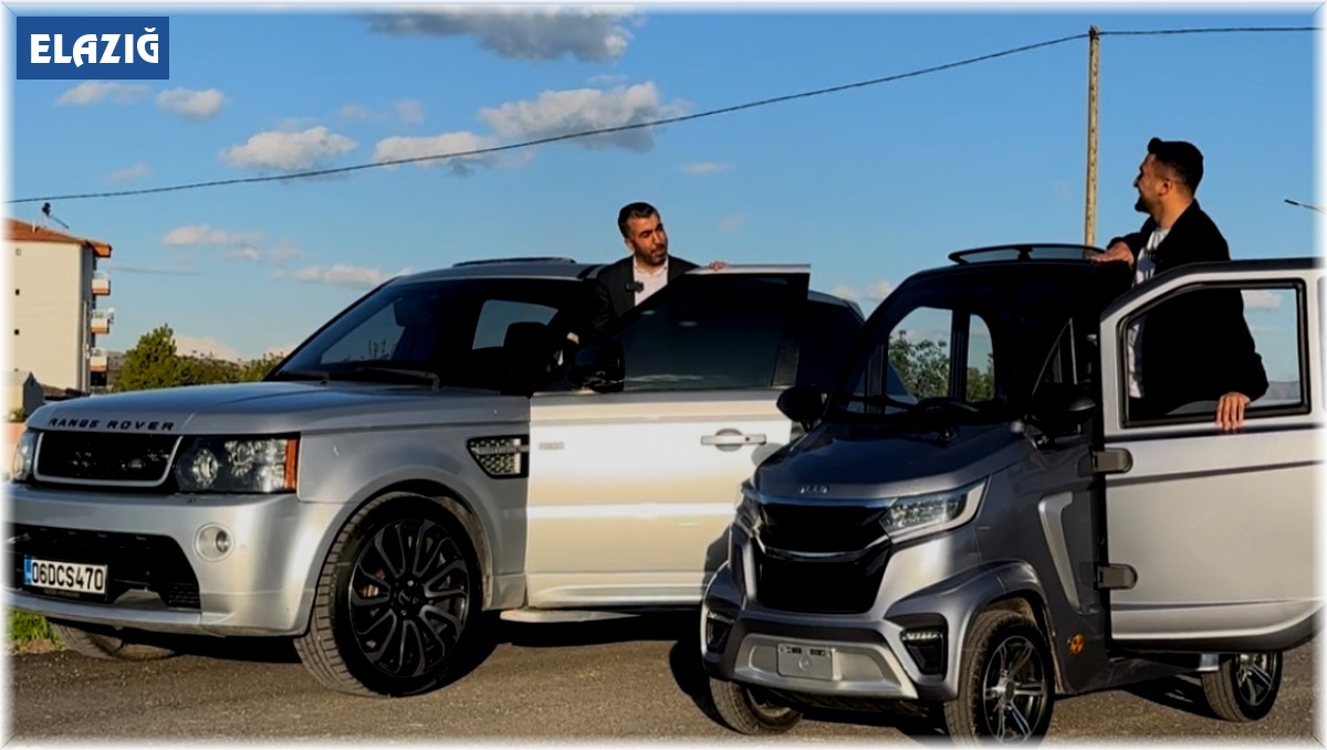 Elazığ sokaklarındaki 2.3 metrelik minik elektrikli araç, tüm dikkatleri üzerine çekti