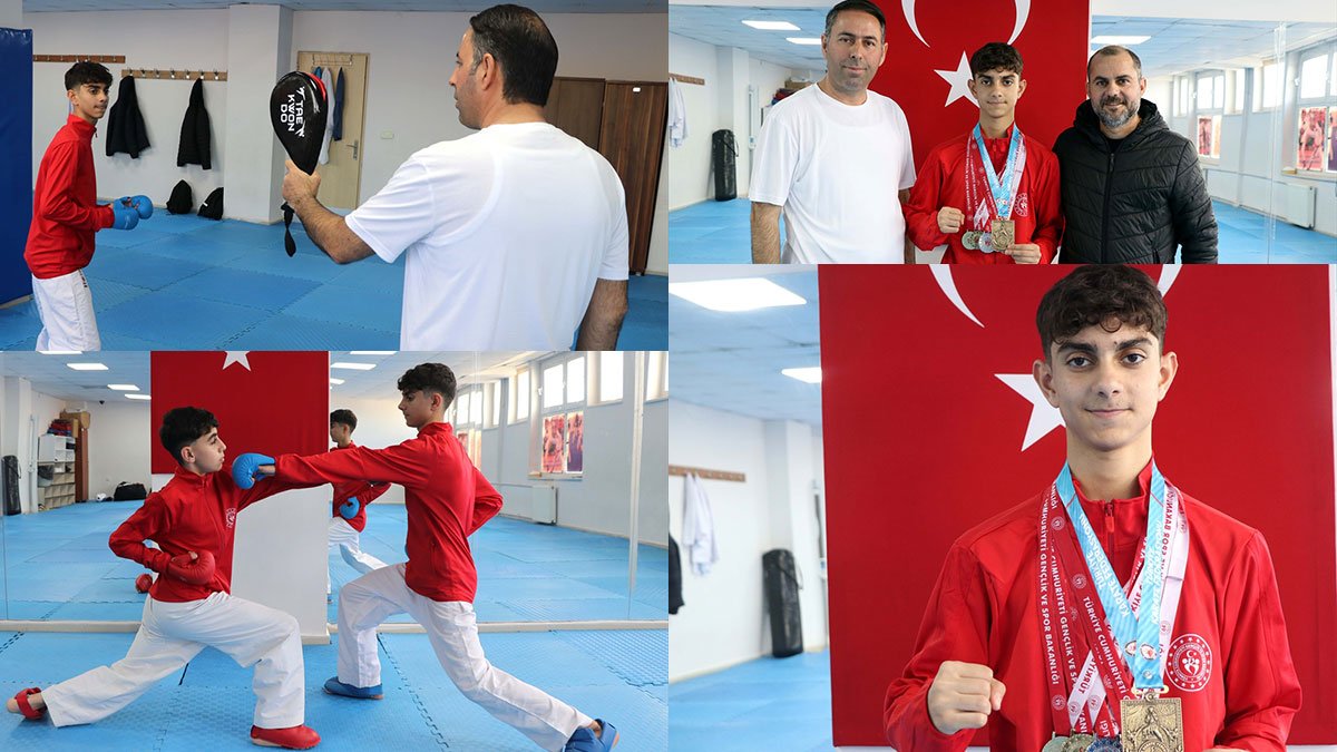 Elazığlı Ali Akif Kaymaz ağlayarak başladığı karatede Türkiye şampiyonu oldu