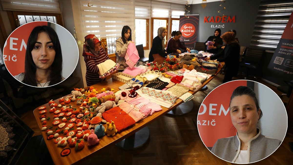 Elazığlı kadınlar Gazze için üretiyor, el emeği ürünler yardıma dönüşüyor
