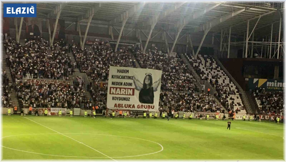 Elazığspor taraftarından 'Narin' pankartı