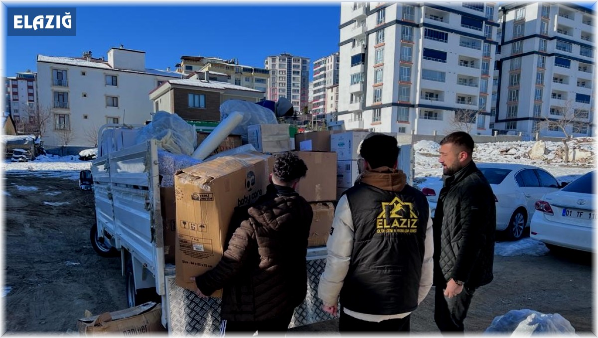 Elaziz-Der deprem bölgesinde yardımlara devam ediyor