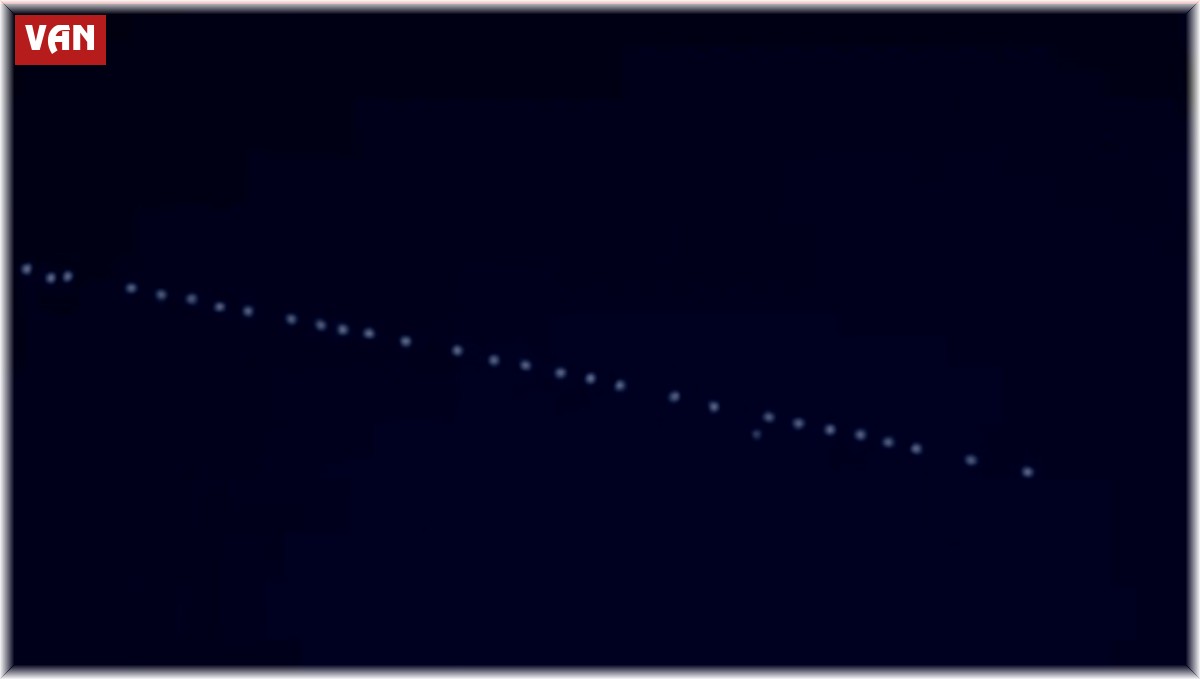 Elon Musk'ın Starlink uyduları Erciş semalarında görüldü