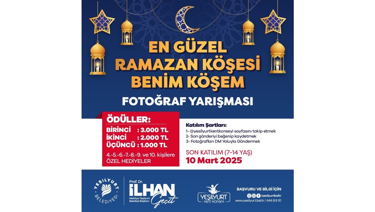 "En Güzel Ramazan Köşesi Benim Köşem" fotoğraf yarışması