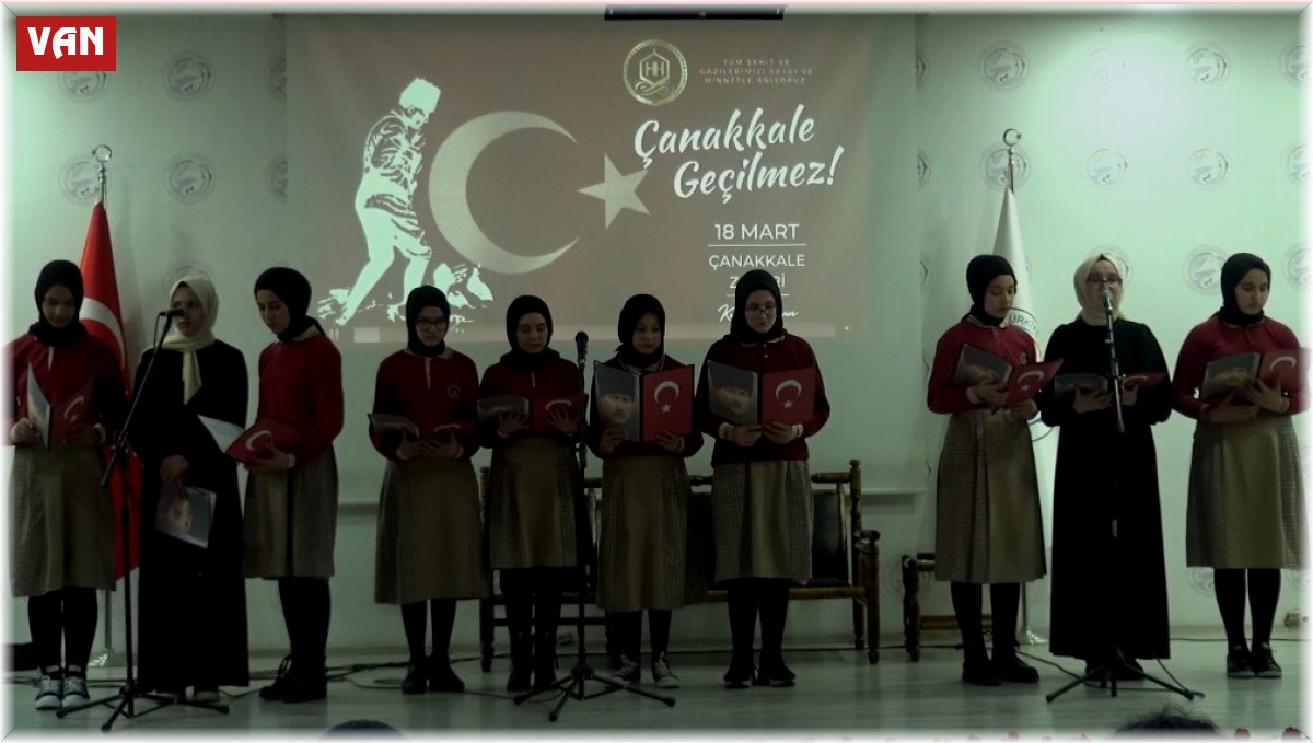 Erciş'te '18 Mart Çanakkale Zaferi ve Şehitleri Anma Günü' programı