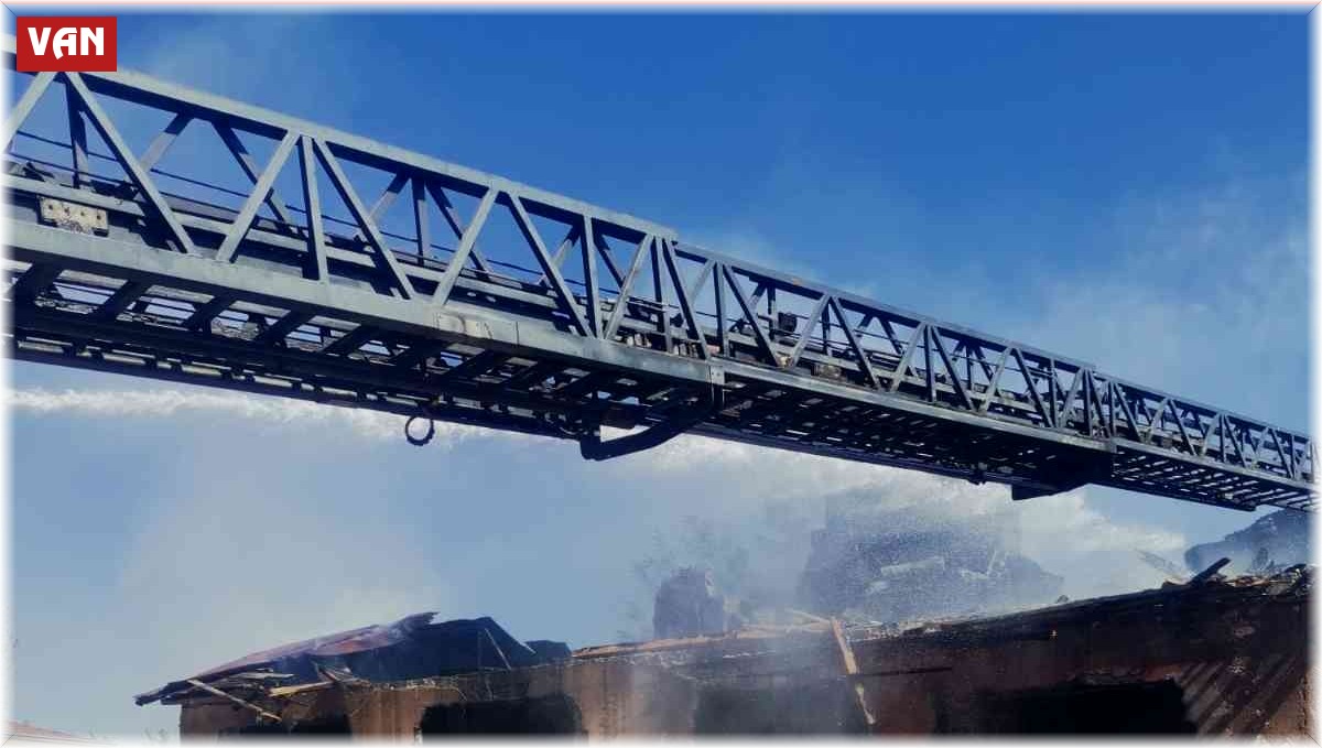 Erciş'te atıl durumdaki binada yangın