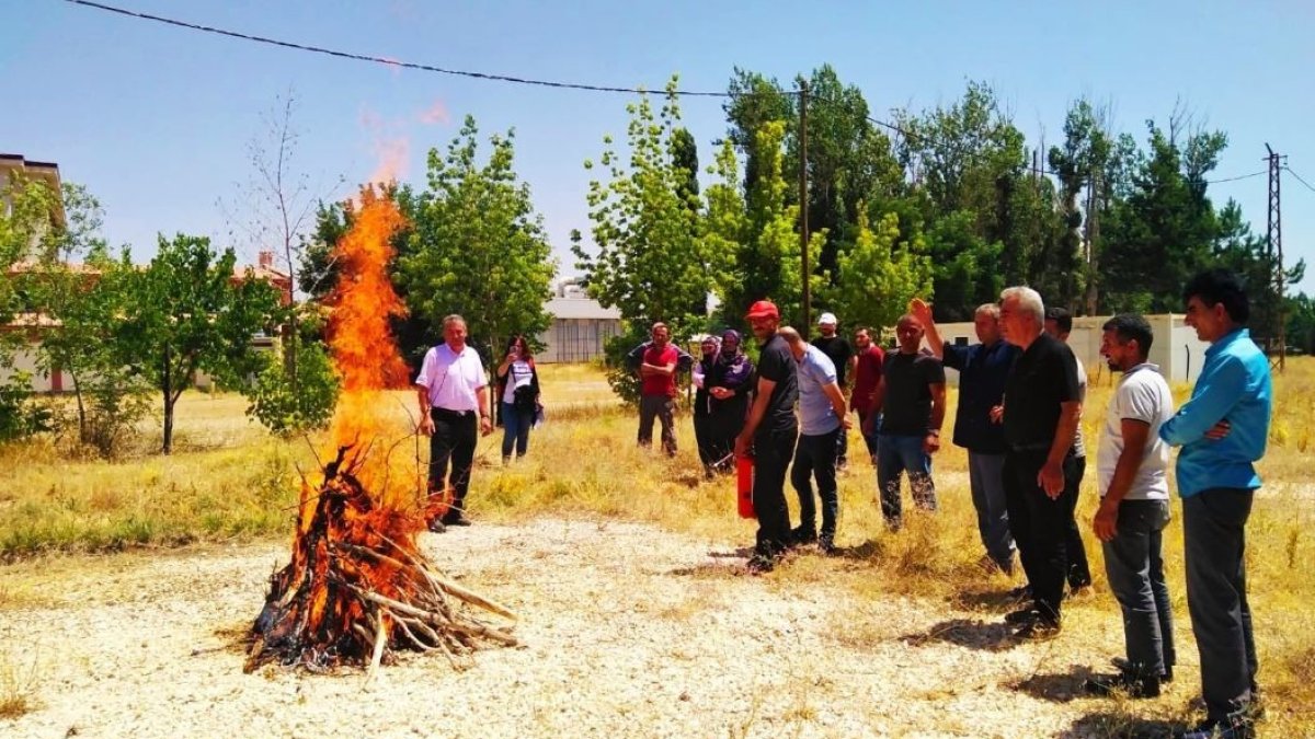 Erciş Yurt Müdürlüğünde yangın tatbikatı