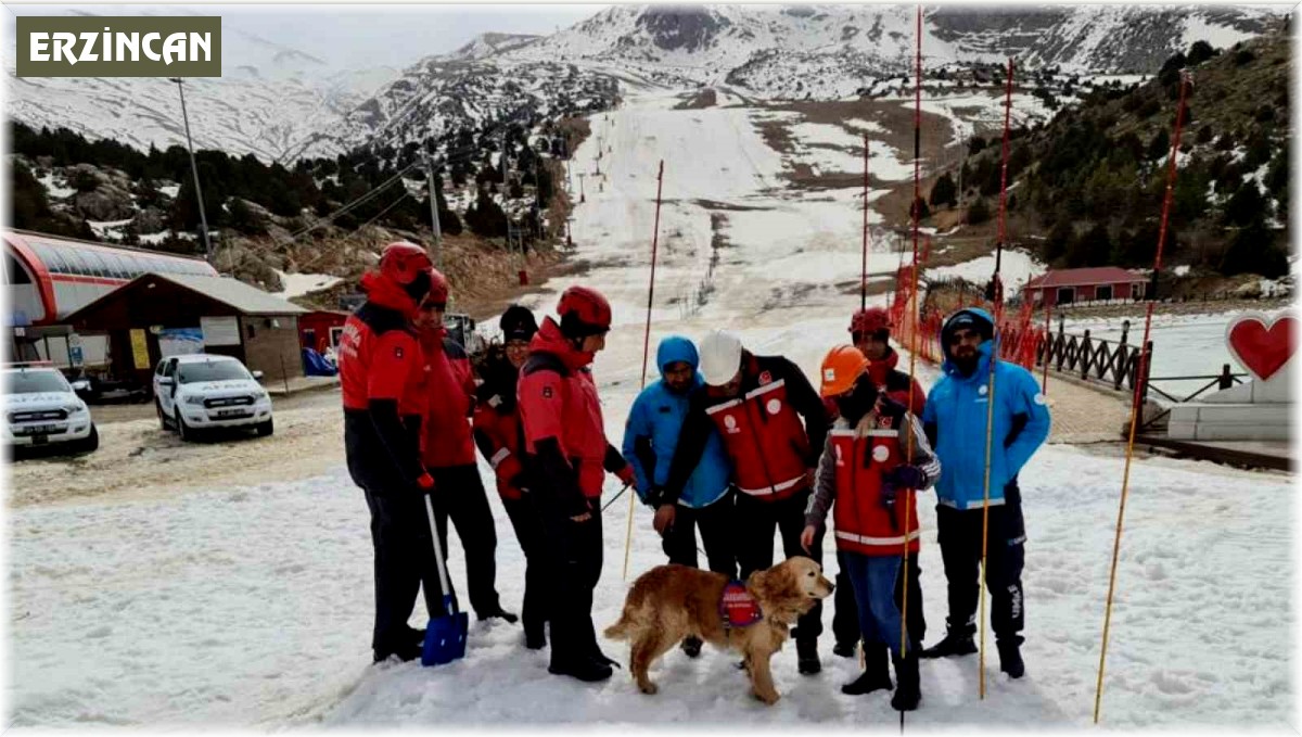 Ergan Dağında çığ tatbikatı yapıldı