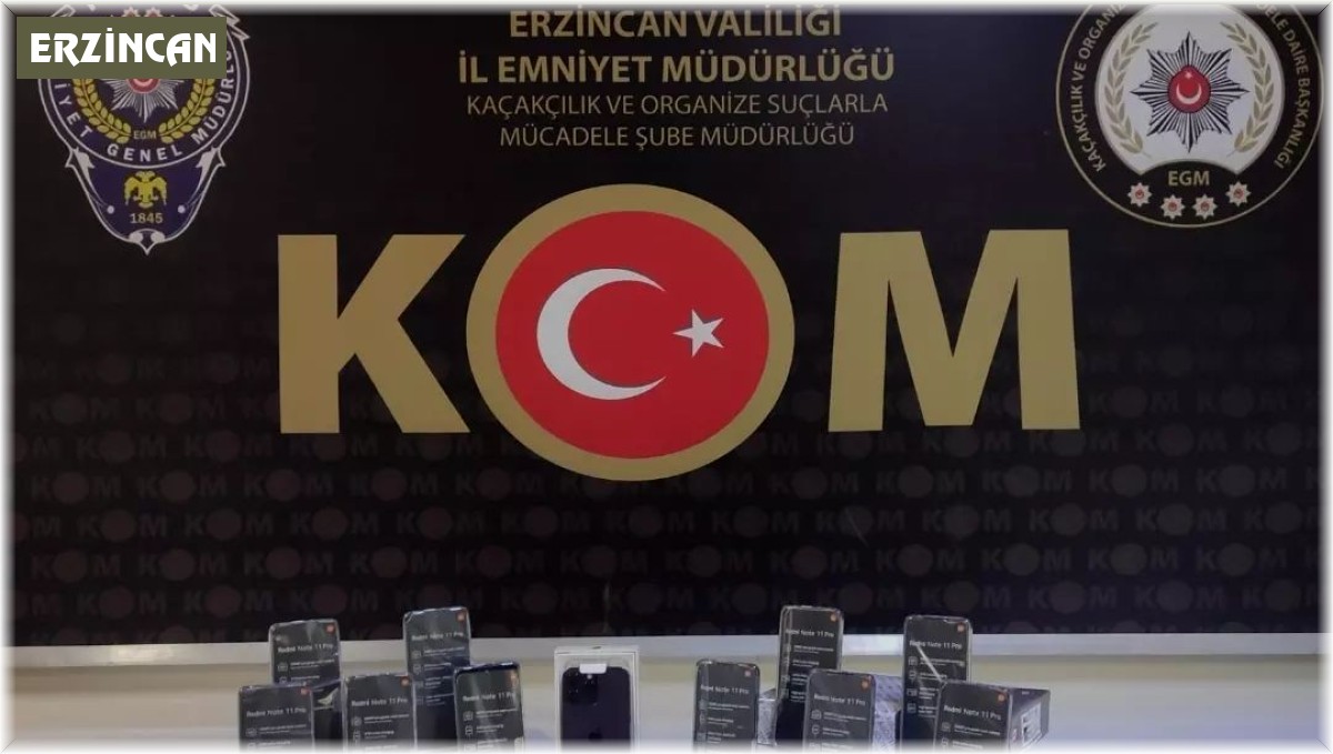 Erzincan'da 11 adet kaçak cep telefonu ele geçirildi