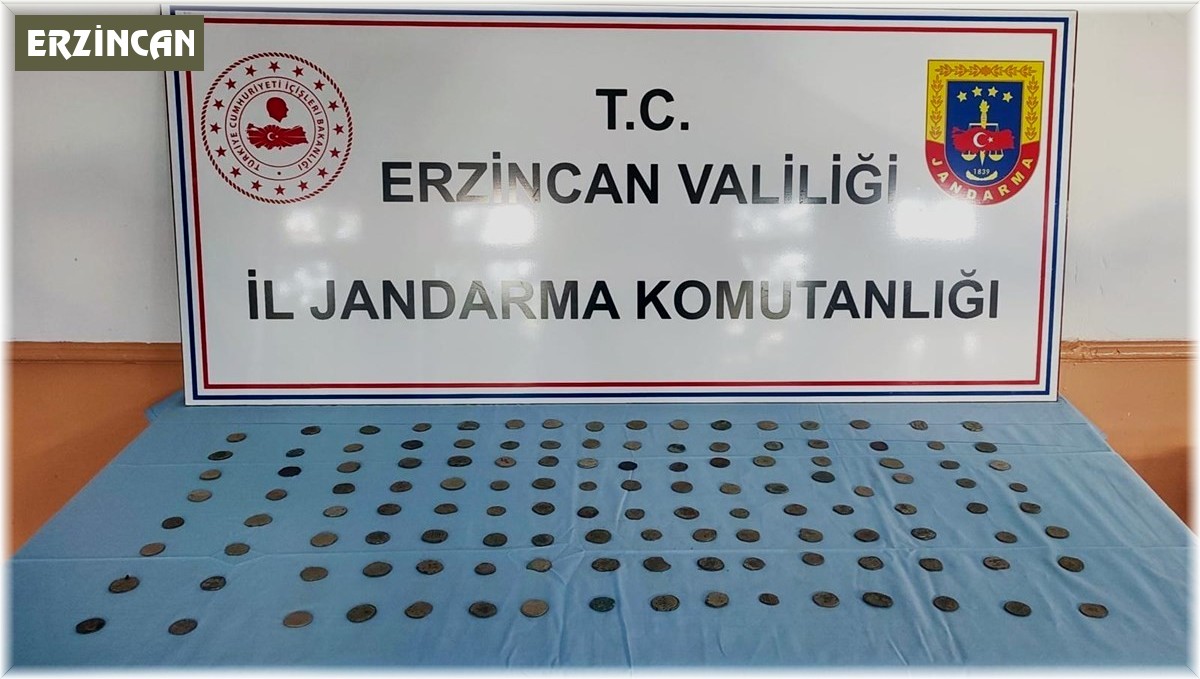 Erzincan'da 129 adet sikke ele geçirildi