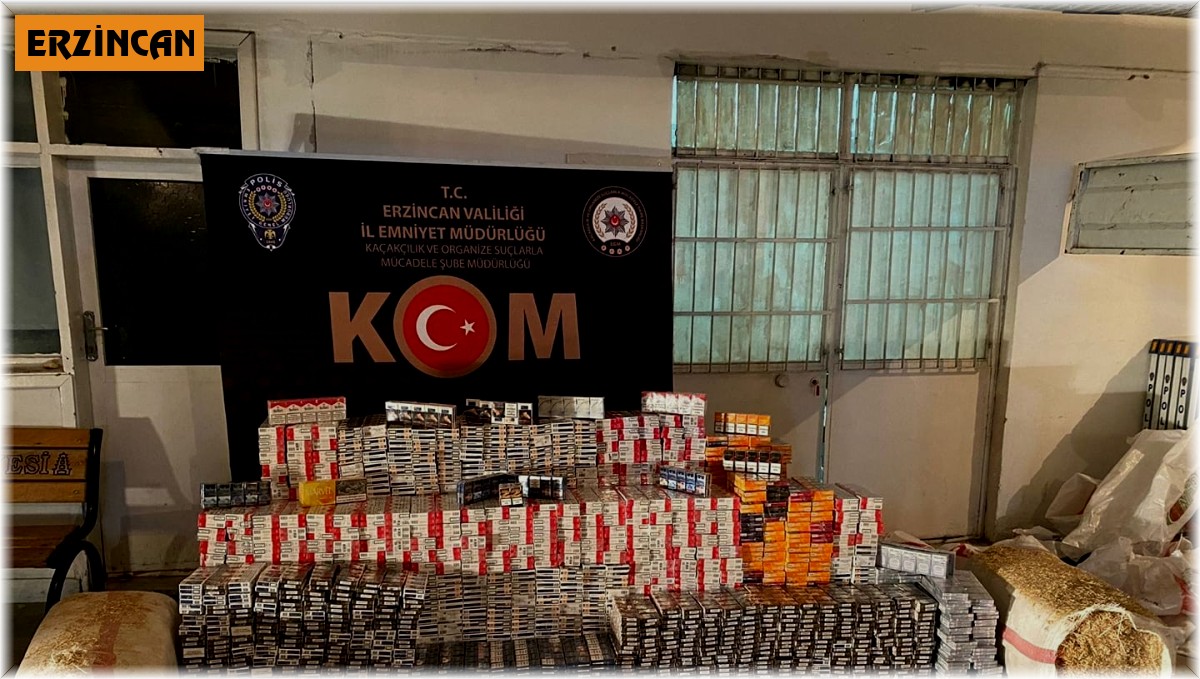 Erzincan'da 13 bin 160 paket kaçak sigara ele geçirildi