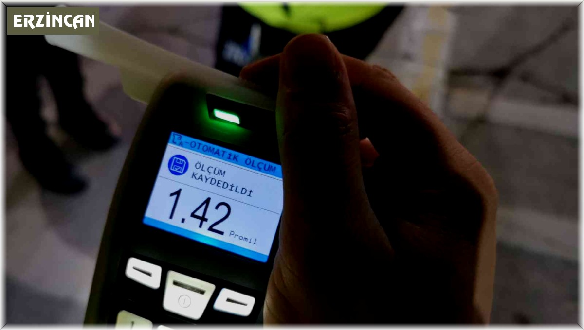 Erzincan'da 13 sürücüye alkollü araç kullanmaktan işlem yapıldı