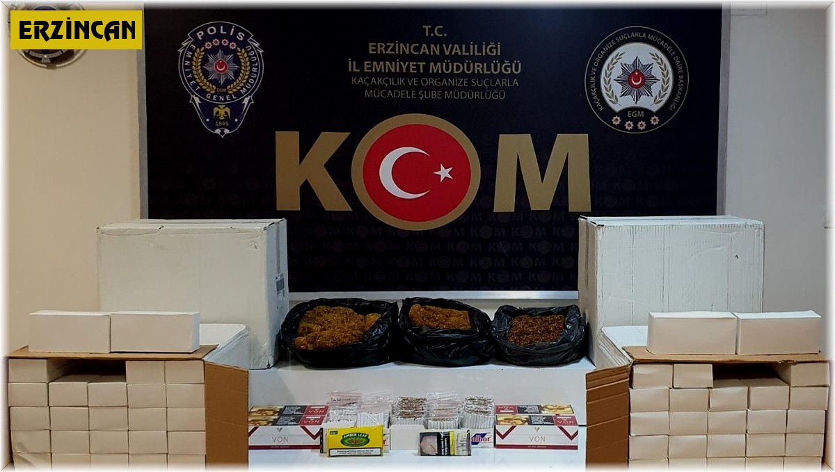 Erzincan'da 2 işyerine kaçak sigara operasyonu