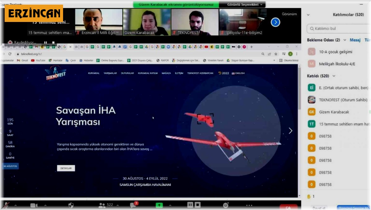 Erzincan'da "2022 yılı TEKNOFEST Havacılık, Uzay ve Teknoloji Festivali" konulu bilgilendirme semineri yapıldı