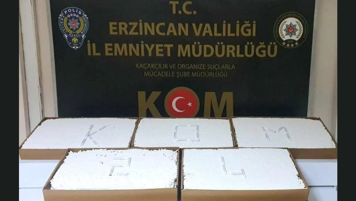 Erzincan'da 25.000 dal kaçak makaron ele geçirildi