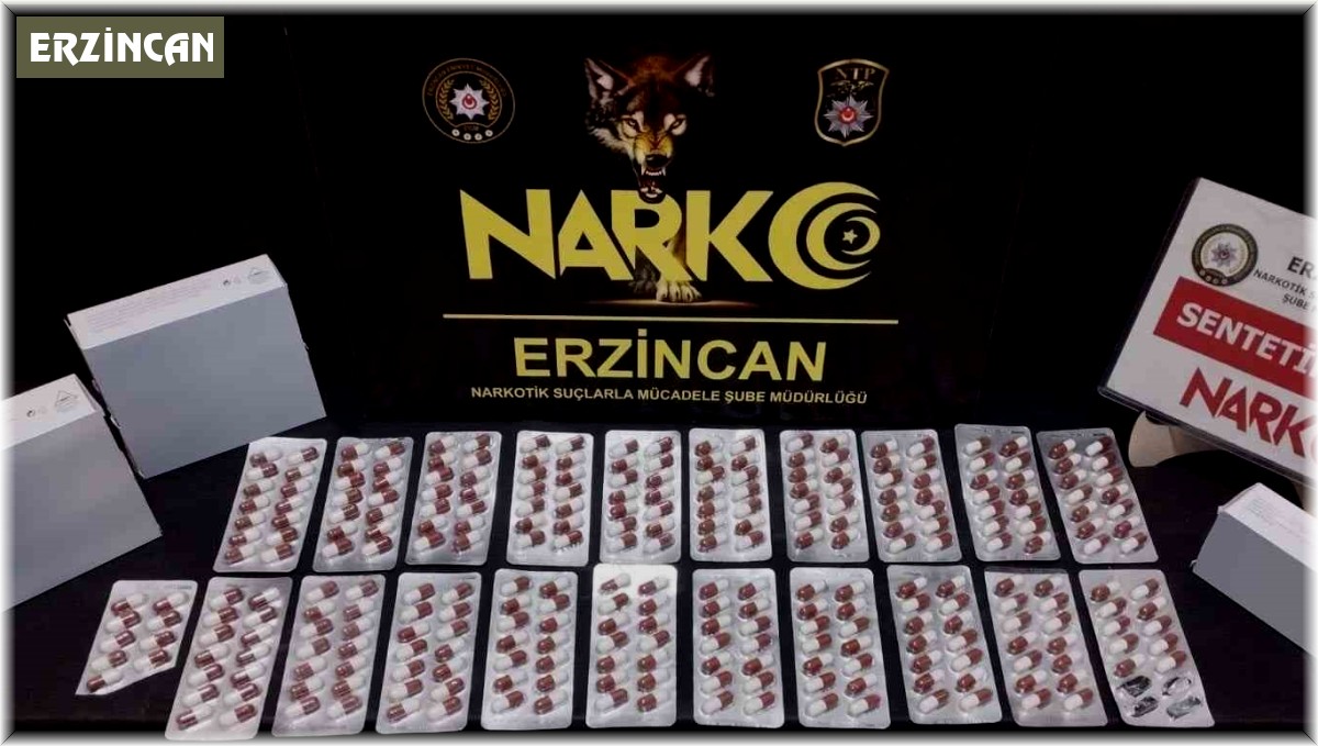 Erzincan'da 285 adet sentetik hap ele geçirildi
