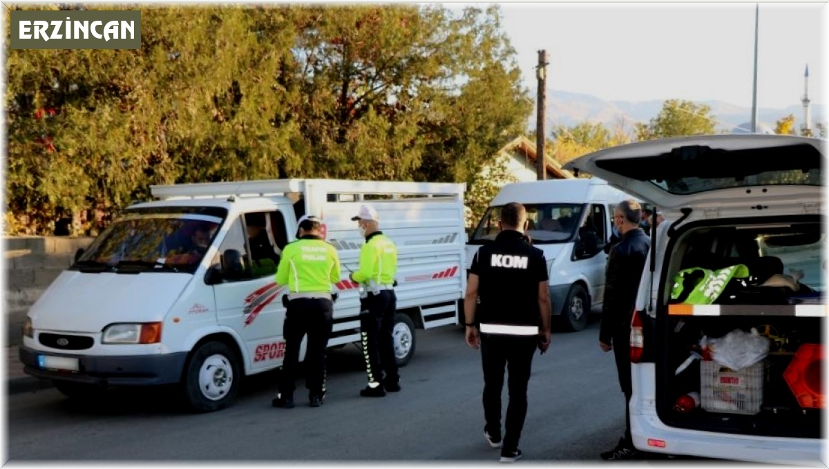 Erzincan'da 29 araç sürücüsüne 65 bin 667 lira ceza yazıldı