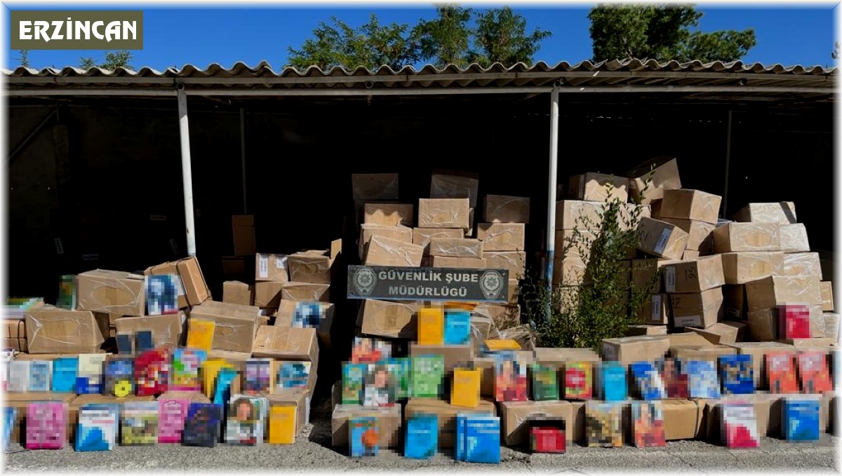 Erzincan'da 30 milyon liralık bandrolsüz korsan kitap ele geçirildi