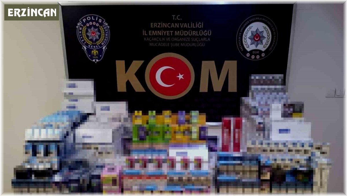 Erzincan'da 4 bin 884 adet kaçak sigara ele geçirildi