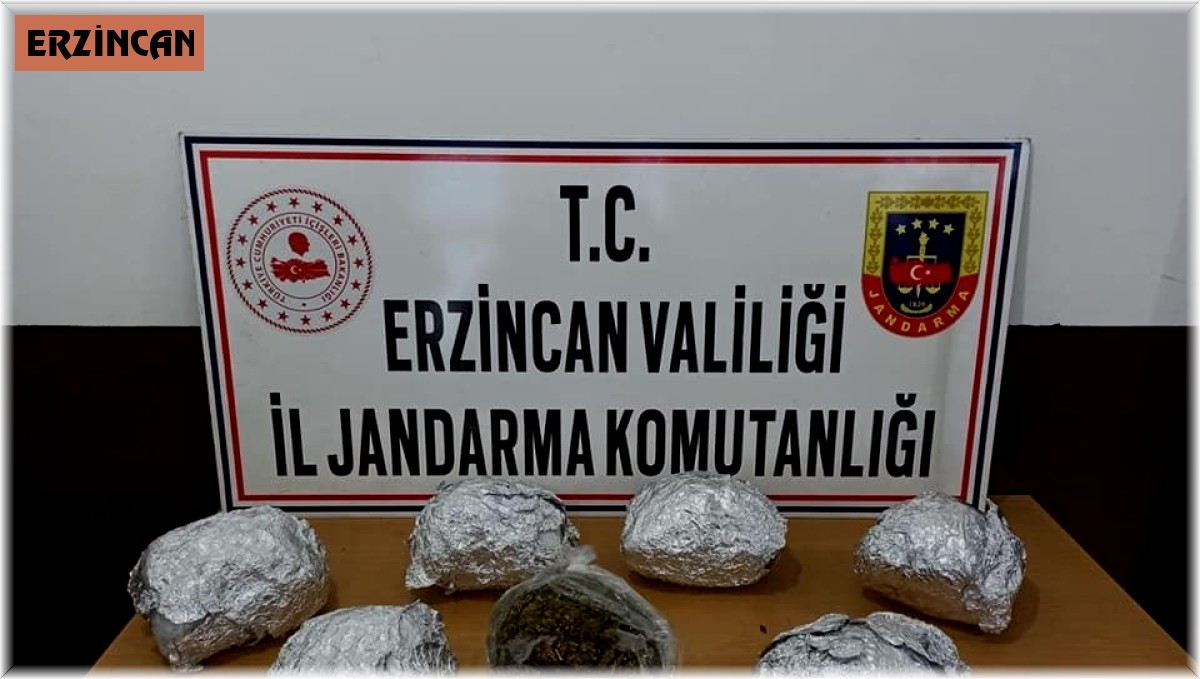 Erzincan'da 4 kilo 34 gram esrar ele geçirildi